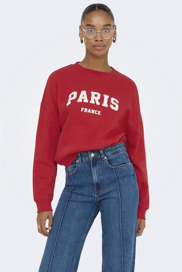 Only Oversized sweatshirt van katoenmix model 'SWEAT LIFE'