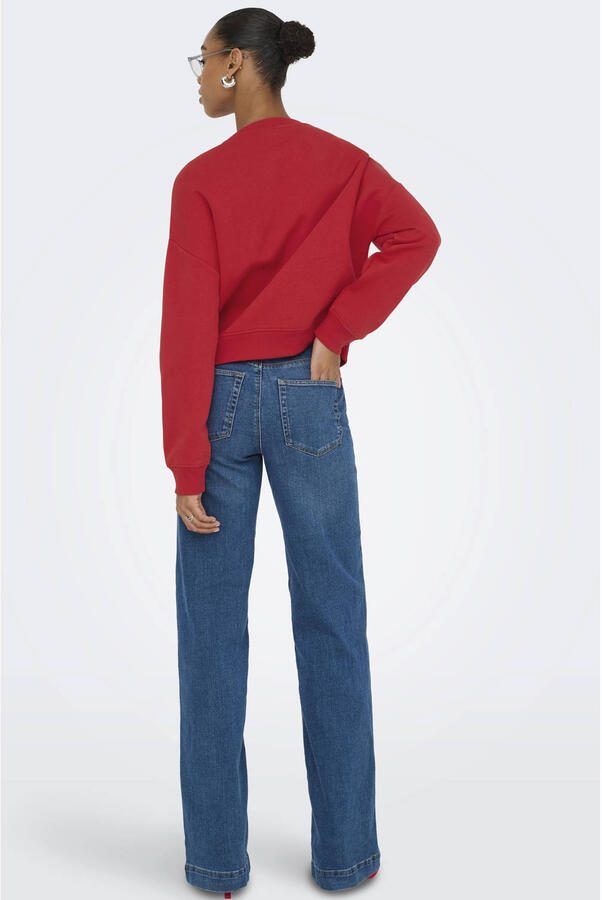 Only Oversized sweatshirt van katoenmix model 'SWEAT LIFE' - Foto 2