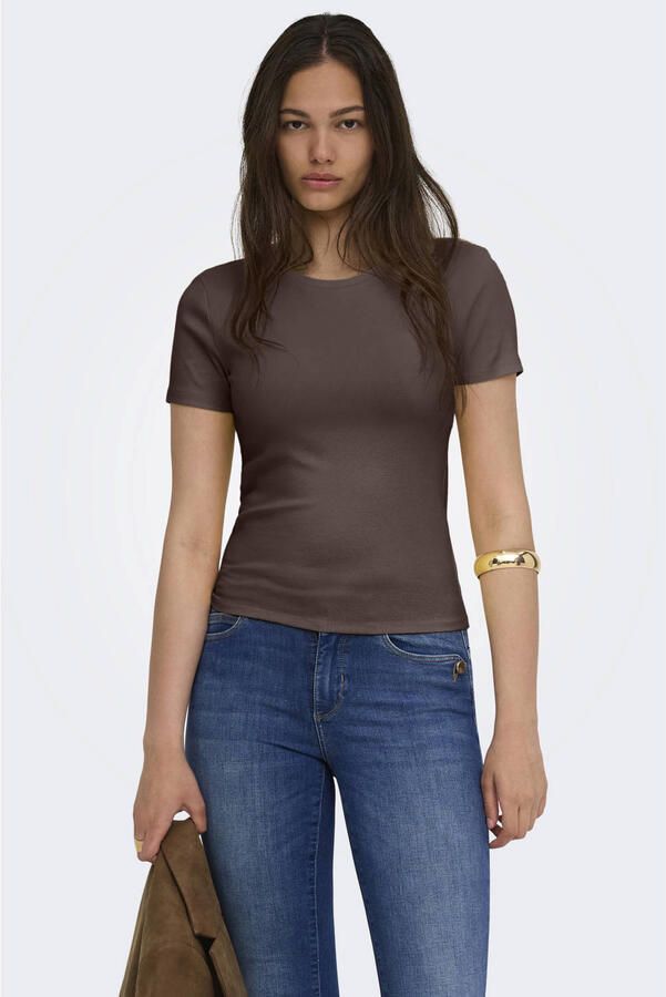 ONLY T-shirt bruin