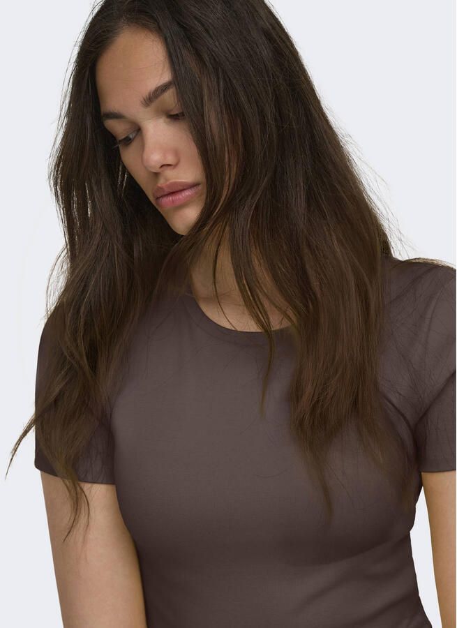 ONLY T-shirt bruin - Foto 2