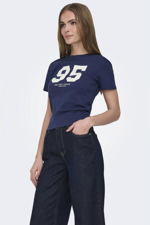 ONLY T-shirt donkerblauw