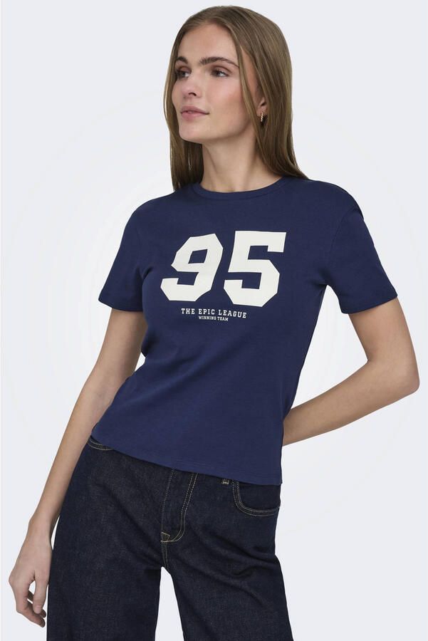 ONLY T-shirt donkerblauw - Foto 3
