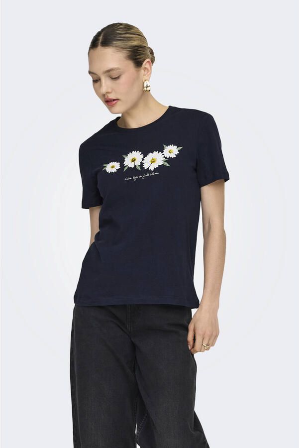ONLY T-shirt donkerblauw