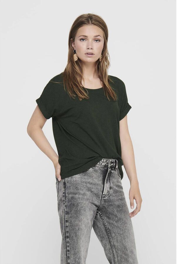 Only T-shirt ONLMOSTER – T-shirt met gemêleerde look en elastisch materiaal - Foto 3