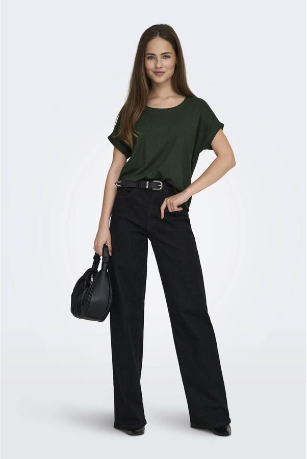 Only T-shirt ONLMOSTER – T-shirt met gemêleerde look en elastisch materiaal - Foto 3