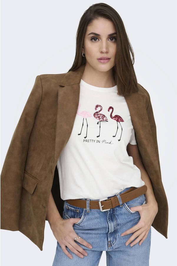 Only regular fit T-shirt van puur katoen model 'KITA'