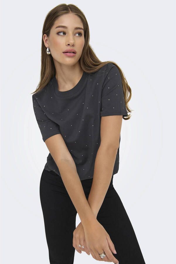 Only Shirt met korte mouwen ONLMONJA S S STUDS TEE JRS