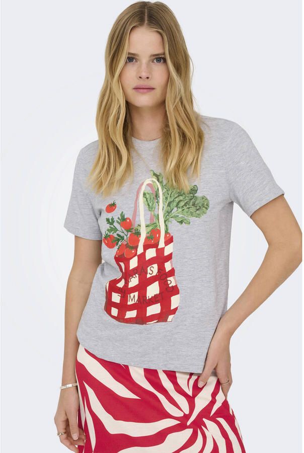 ONLY T-shirt grijs