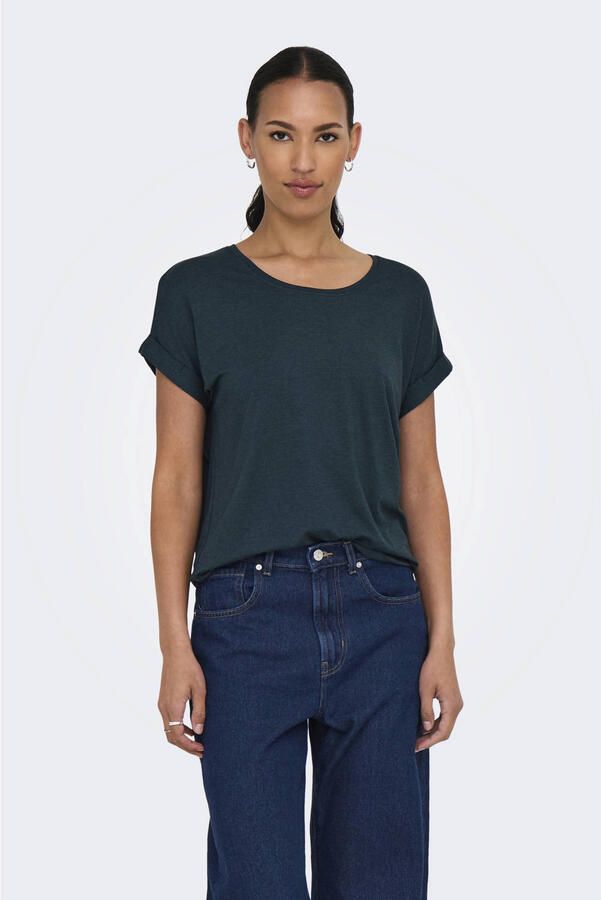 Only T-shirt ONLMOSTER – Shirt met korte mouwen en omslag en klassieke look