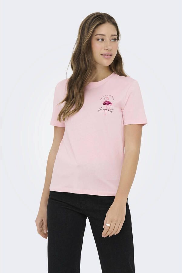Only regular fit T-shirt van puur katoen model 'KITA'