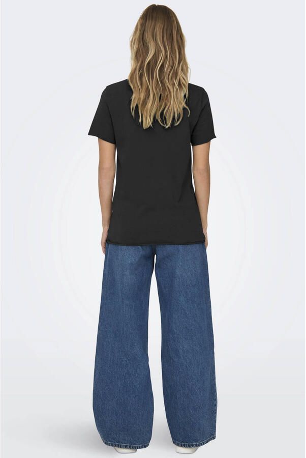 Only Regular fit T-shirt van puur katoen Model 'LUCY' - Foto 2