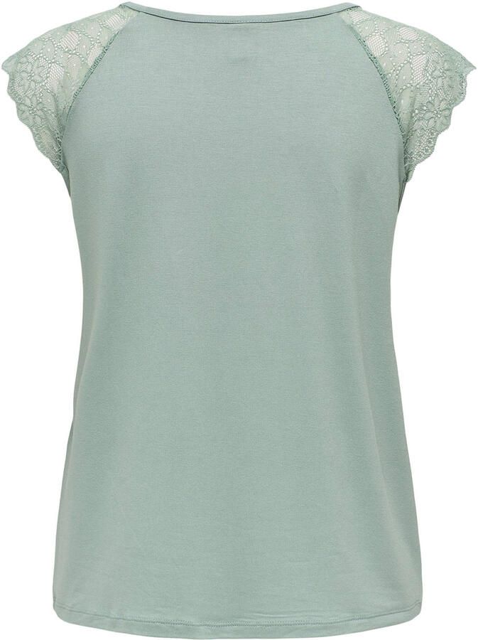 Only Shirt met V-hals ONLPETRA S S LACE MIX TOP CS JRS - Foto 2