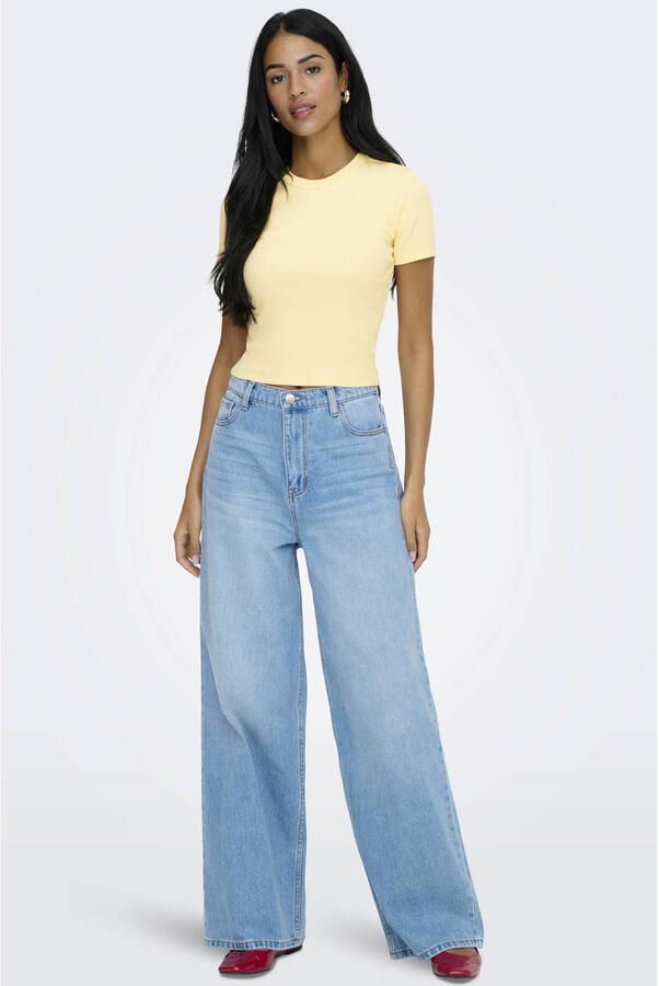 ONLY T-shirt lichtgeel - Foto 2
