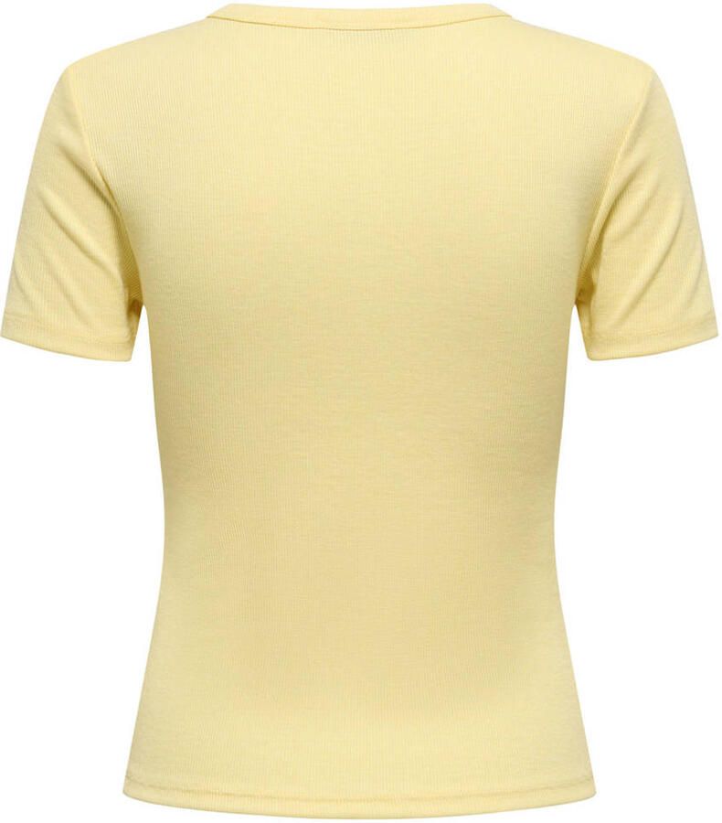 ONLY T-shirt lichtgeel - Foto 2