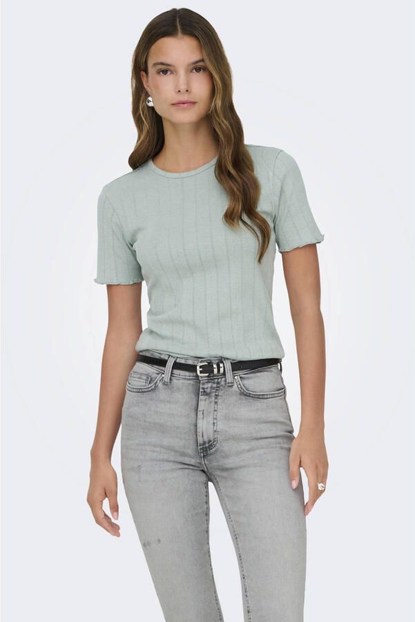 Only Slim fit T-shirt van Katoenmix Model 'TENNA' - Foto 3