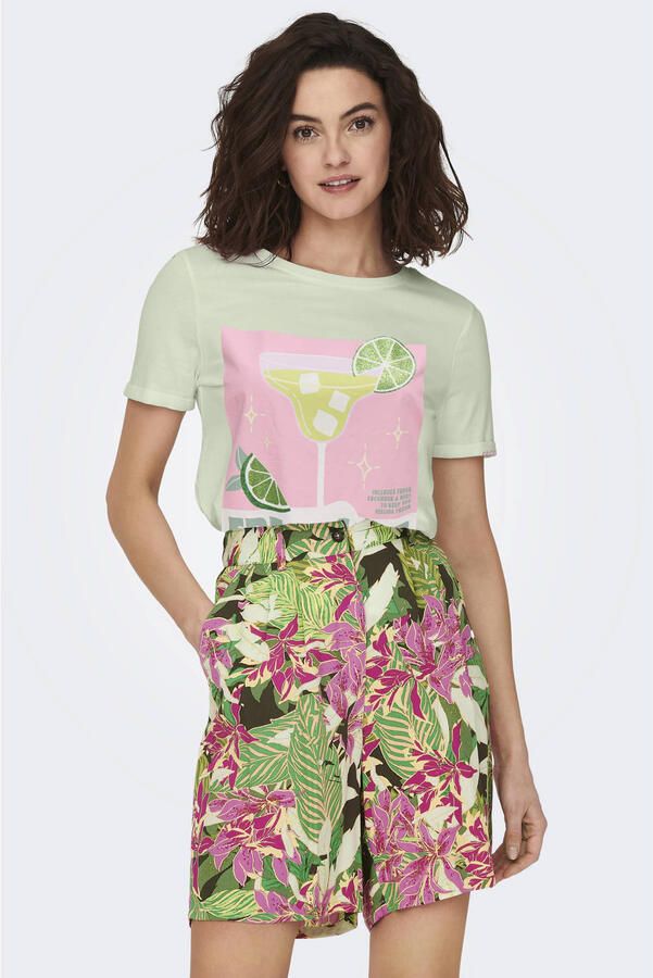 ONLY T-shirt lichtgroen