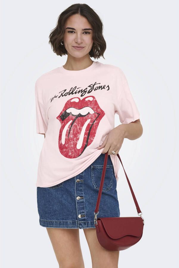 ONLY T-shirt lichtroze