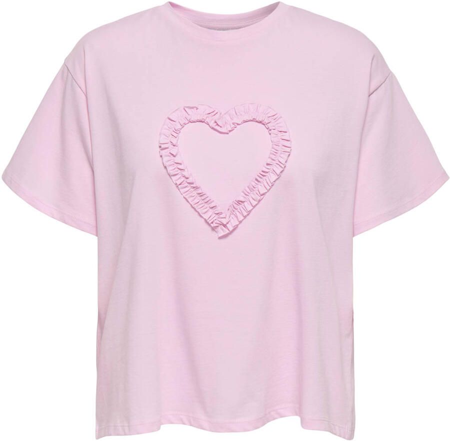 ONLY T-shirt lichtroze