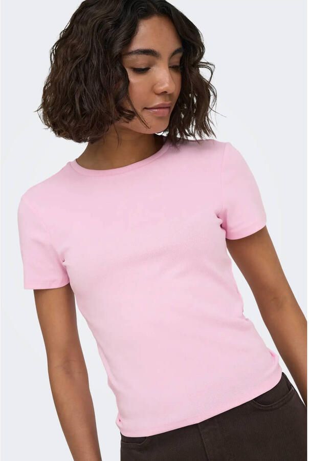 ONLY T-shirt lichtroze