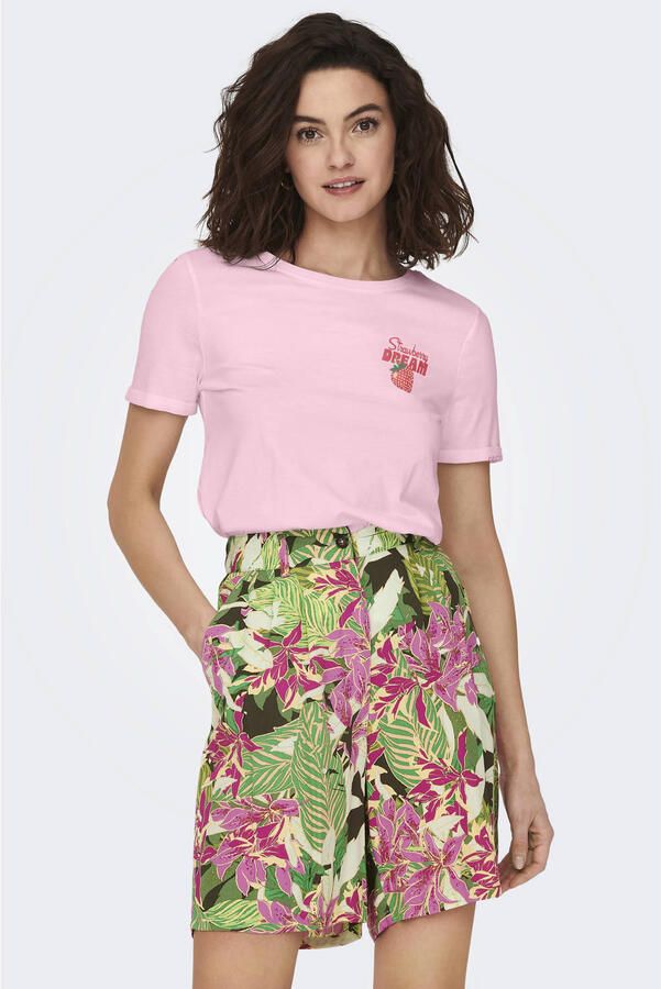 ONLY T-shirt lichtroze
