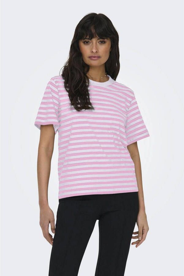 Only Shirt met korte mouwen ONLLIVINA S S STRIPE TEE JRS NOOS - Foto 2