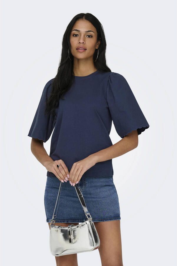 Only Blouse Top Veronika Life Navy Blazer