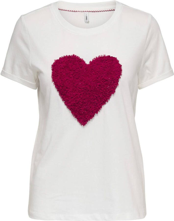 ONLY T-shirt met hartjes