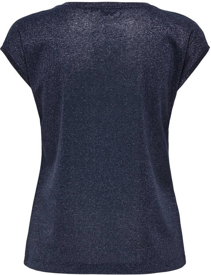 Only Silvery V-neck Loose Shirt Dames