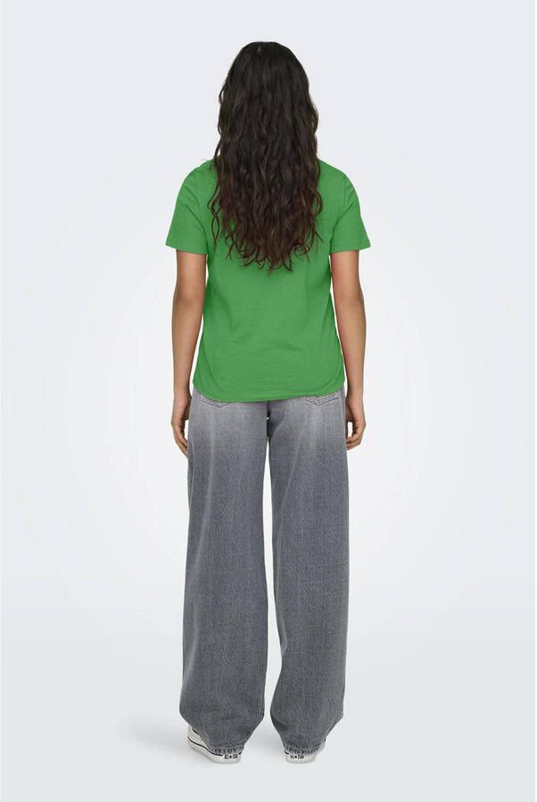 Only Regina Korte Mouw T-shirt Green Dames - Foto 2
