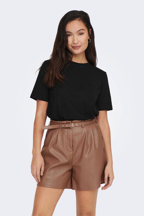 Only Shirt met korte mouwen ONL S S TEE JRS NOOS regular fit casual single jersey katoen ronde hals