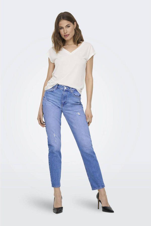 Only Shirt met V-hals ONLFREE S S MODAL V-NEC TOP BOX JRS NOOS - Foto 2