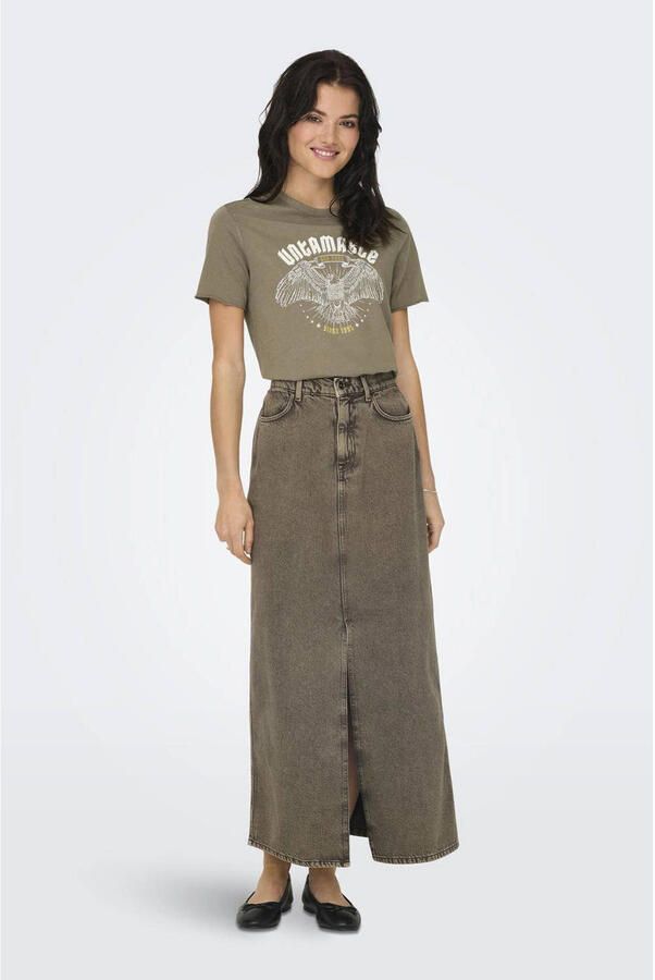 Only Shirt met ronde hals ONLLUCY REG S S TOP JRS NOOS