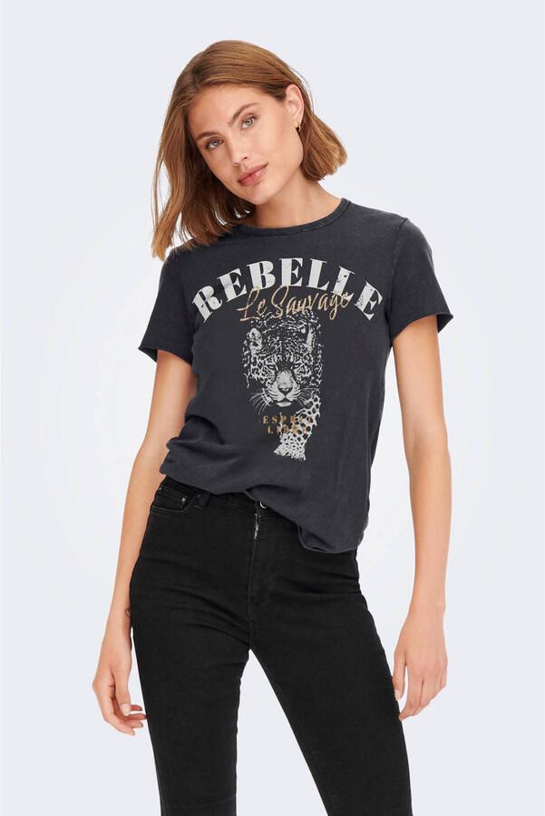 Only T-shirt met motief- en statementprint model 'LUCY' - Foto 2