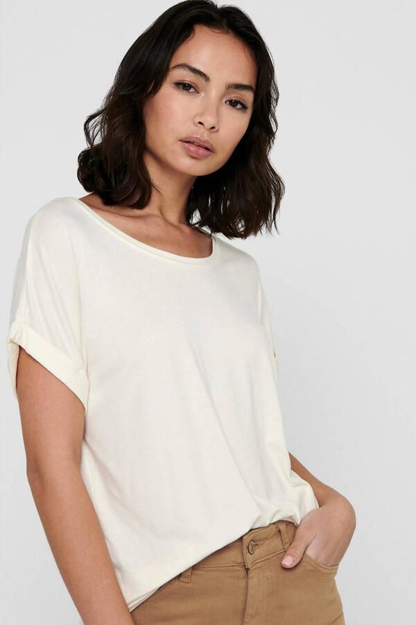 Only T-shirt ONLMOSTER – Shirt met korte mouwen en omslag en klassieke look