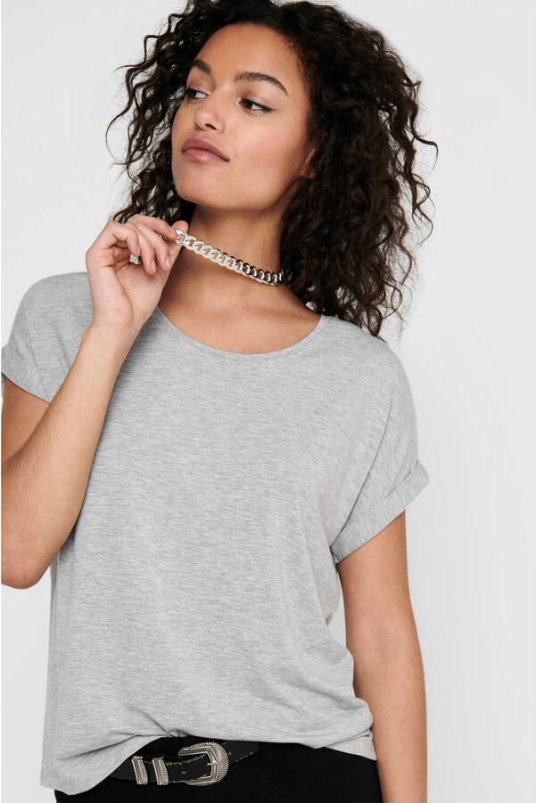 Only T-shirt ONLMOSTER – T-shirt met gemêleerde look en elastisch materiaal - Foto 3