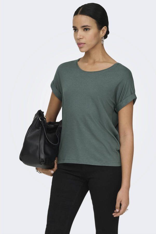 Only T-shirt ONLMOSTER – T-shirt met gemêleerde look en elastisch materiaal - Foto 3