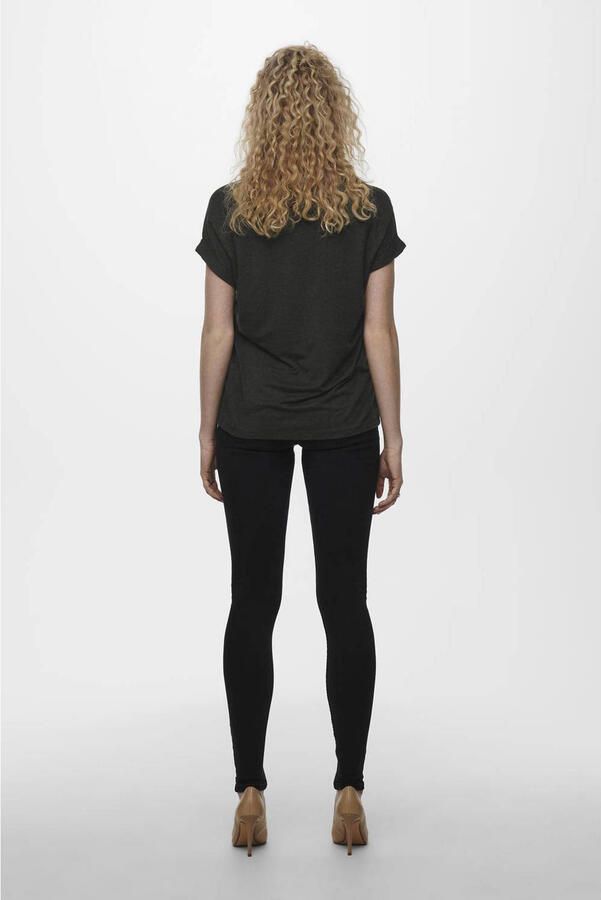 Only T-shirt ONLMOSTER – T-shirt met gemêleerde look en elastisch materiaal