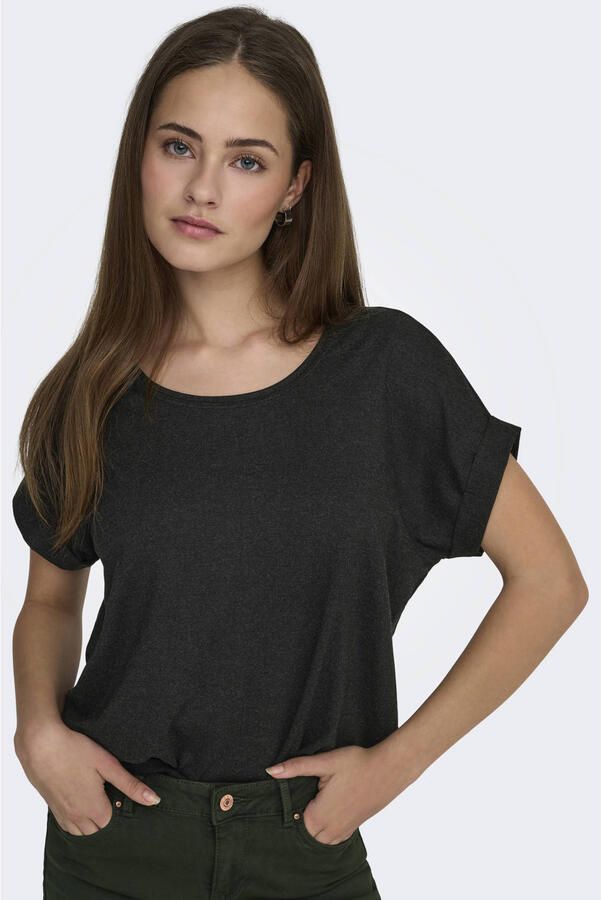 Only T-shirt ONLMOSTER – T-shirt met gemêleerde look en elastisch materiaal - Foto 3