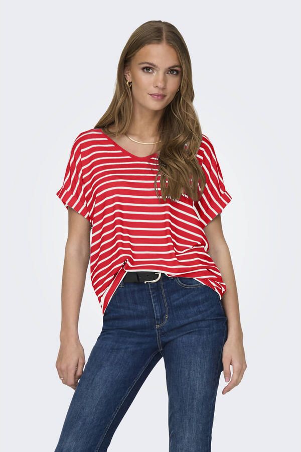Only Shirt met V-hals ONLMOSTER V-NECK TOP JRS - Foto 2
