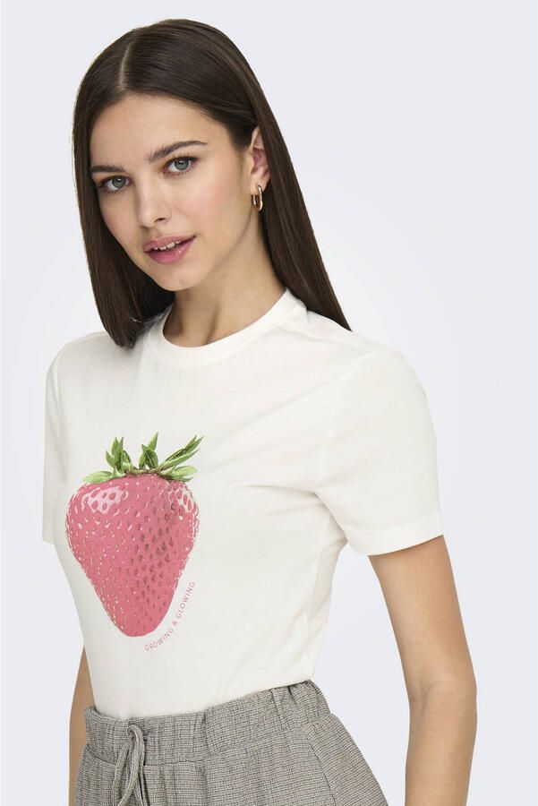 Only Regular fit T-shirt van puur katoen model 'KELLY LIFE' - Foto 3