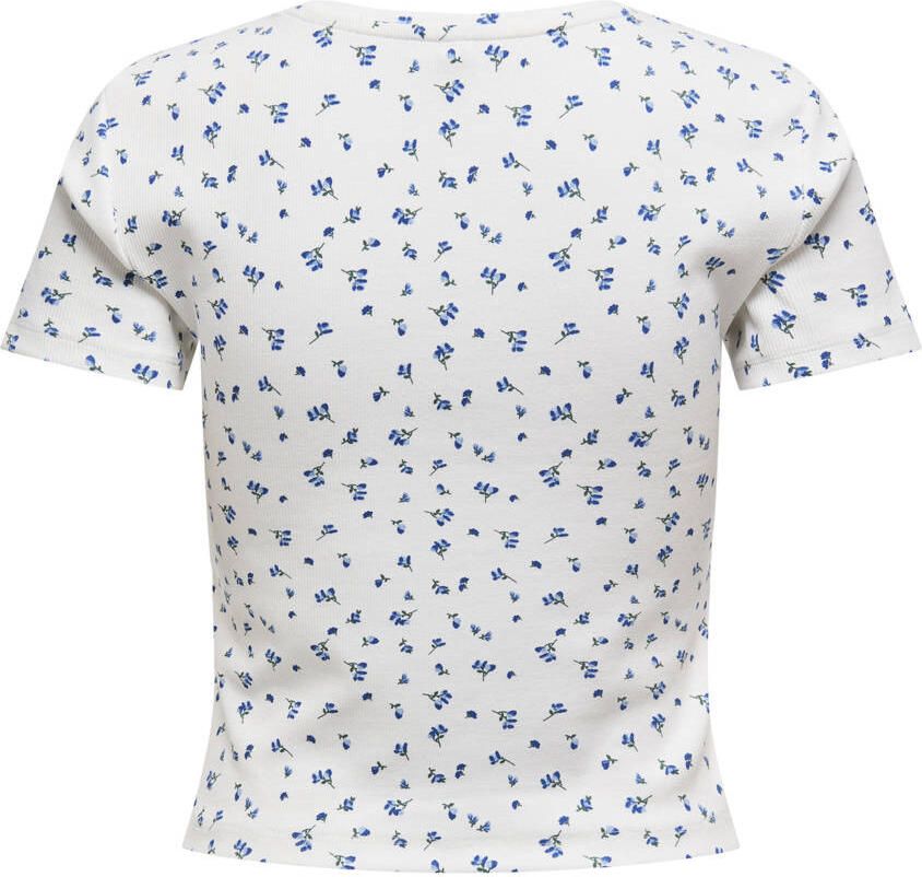 Only Shirt met korte mouwen ONLFENJA LIFE SS AOP TOP JRS NOOS