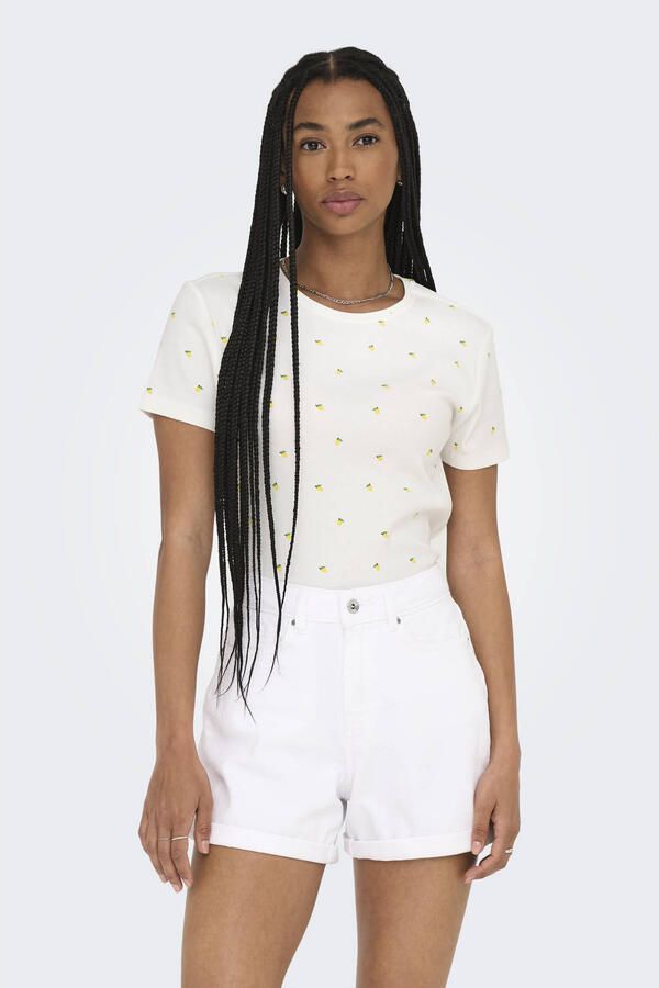 Only Shirt met korte mouwen ONLFENJA LIFE SS AOP TOP JRS NOOS - Foto 2