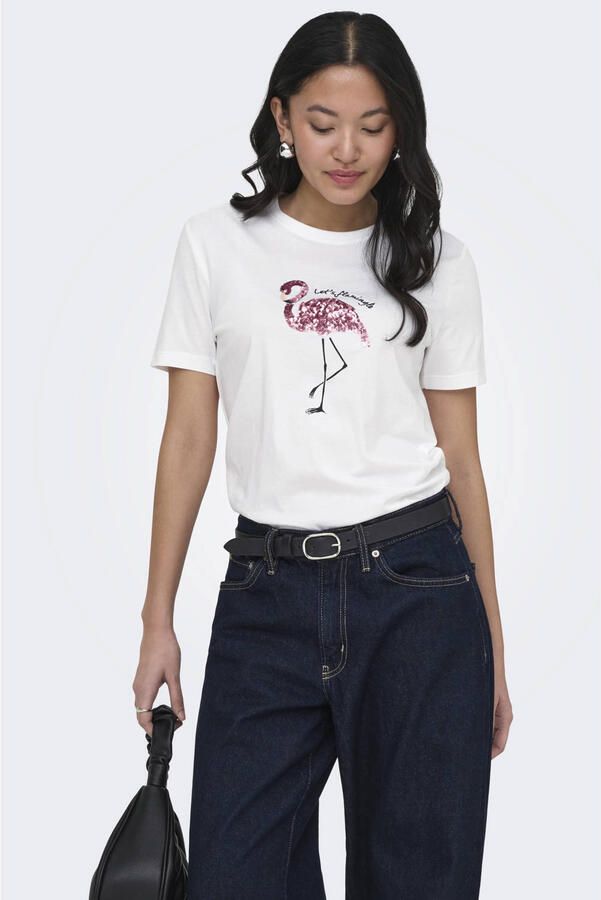 Only regular fit T-shirt van puur katoen model 'KITA'