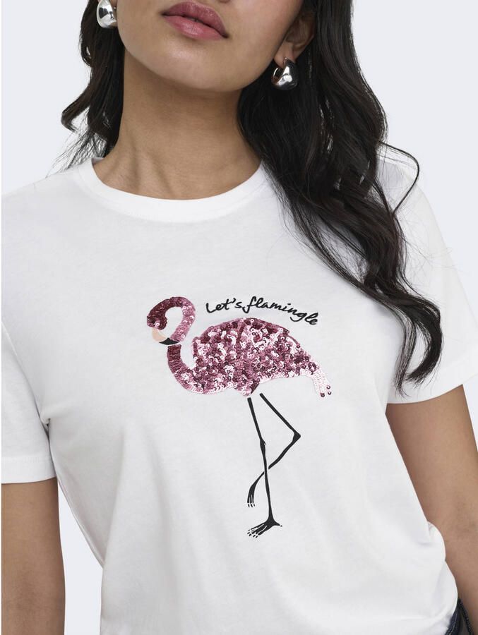 Only regular fit T-shirt van puur katoen model 'KITA' - Foto 2