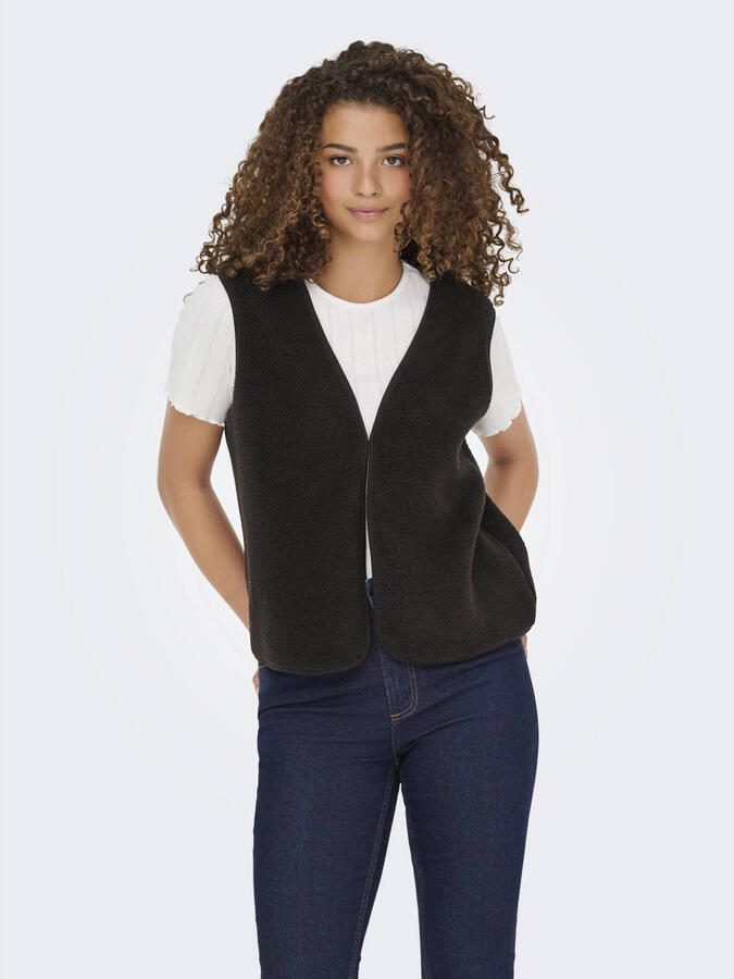 ONLY teddy gilet donkerbruin - Foto 2