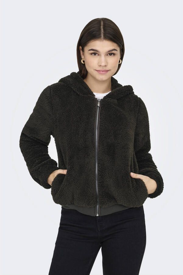 Only Pluche jas met capuchon ONLNEWANNA CONTACT SHERPA JKT OTW NOOS - Foto 1