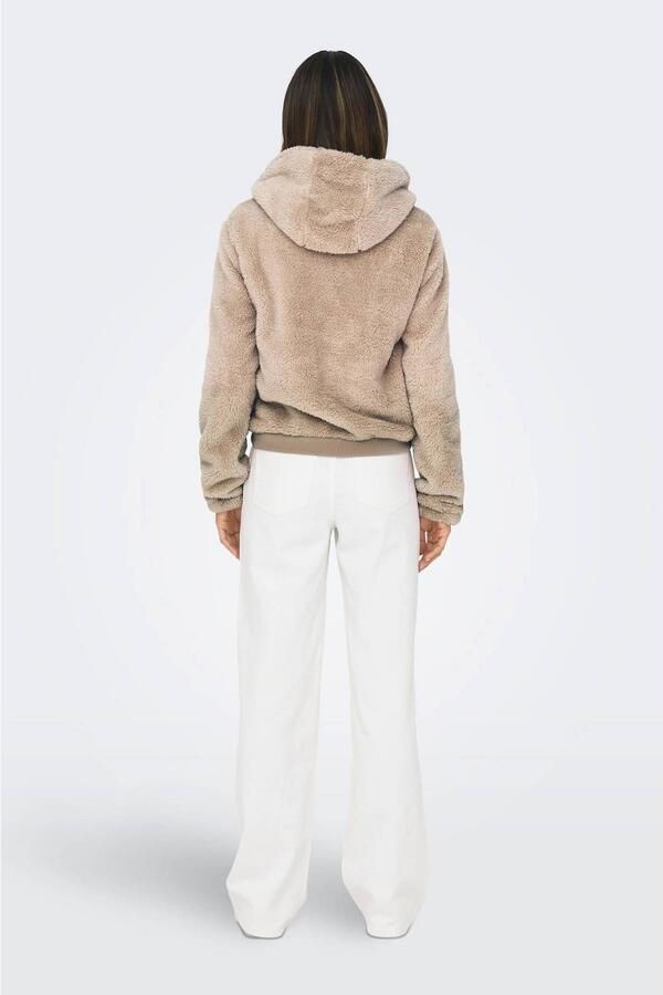 Only Pluche jas met capuchon ONLNEWANNA CONTACT SHERPA JKT OTW NOOS - Foto 2