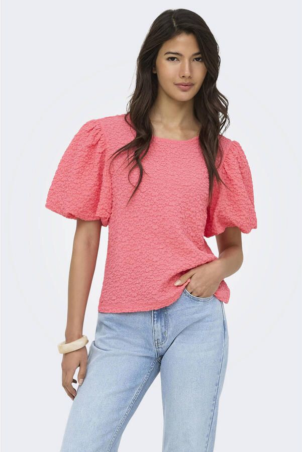 ONLY top broderie roze