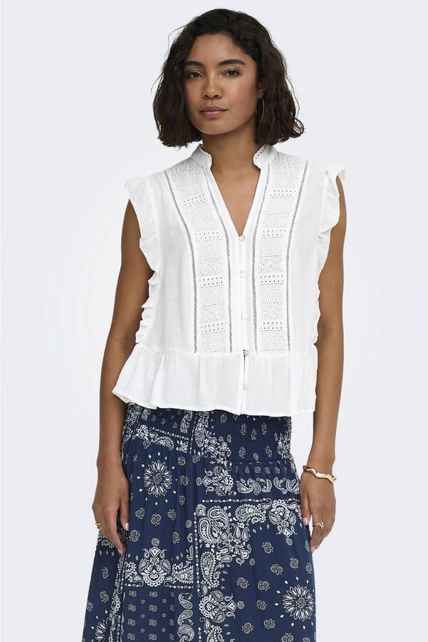 Only regular fit blousetop van viscosemix model 'HENNY'