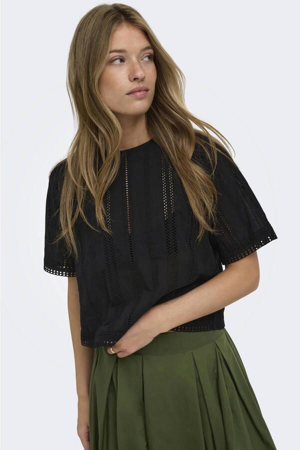 ONLY top broderie zwart - Foto 3